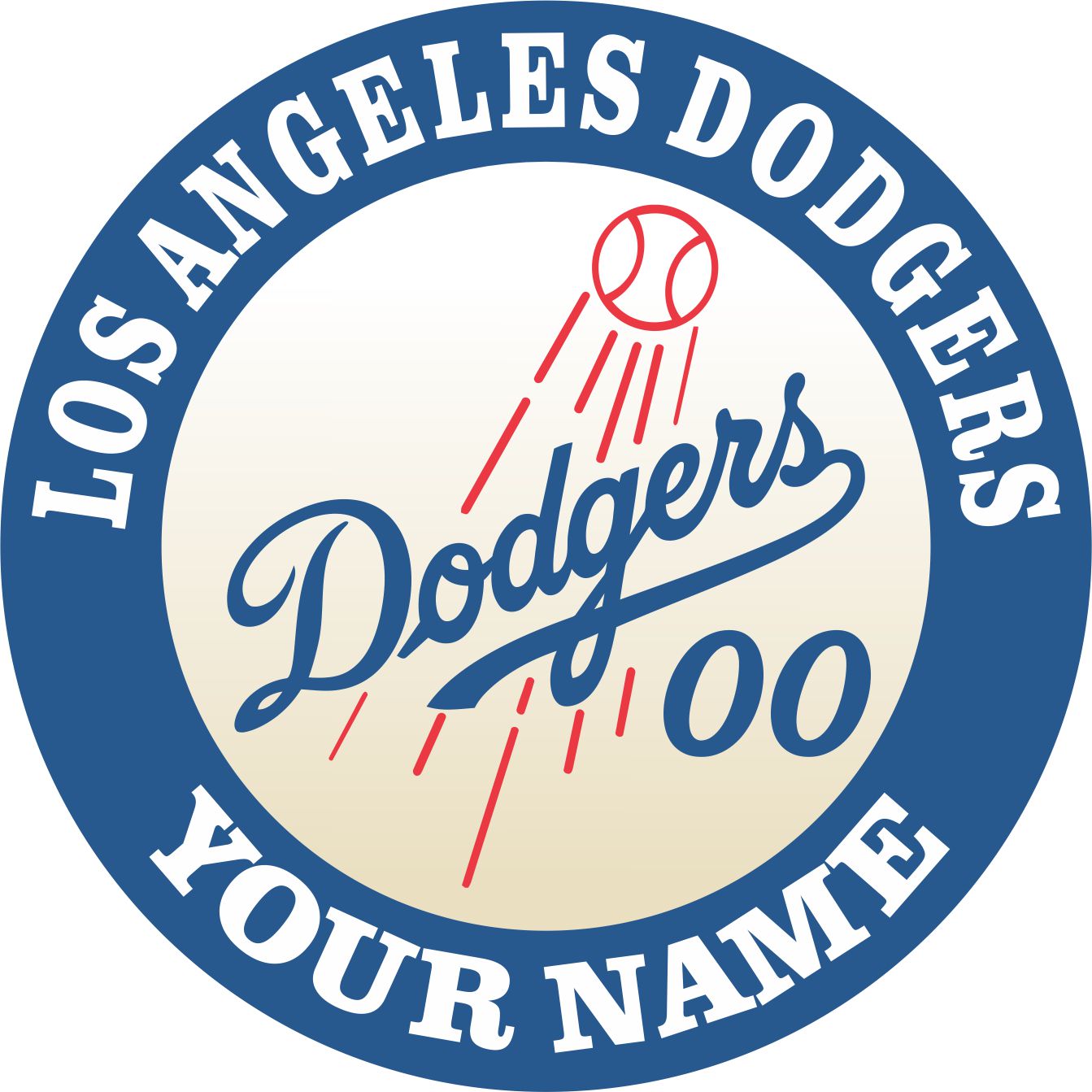 Los Angeles Dodgers Customized Logo vinyl decal